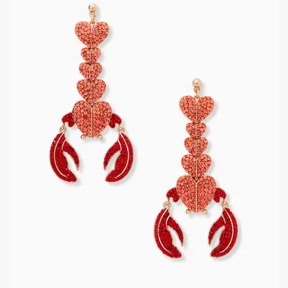 NWT Kate Spade Love 💕 Lobster Earrings